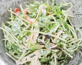 豆苗とかにかまの塩昆布サラダ作り方3写真