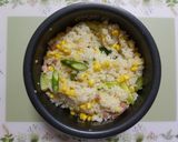 夏簡単今日の夕飯アスパラとうもろこしご飯作り方10写真