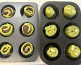 抹茶のロールパン　ホワイトチョコ&あんこ作り方7写真