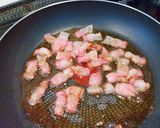 豆苗とベーコンの入ったうどん♬作り方2写真