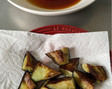 揚げ焼き茄子のからし酢醤油和え作り方4写真