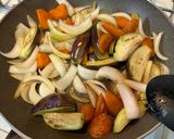 鶏胸肉と野菜の梅肉卵サラダ添え作り方6写真