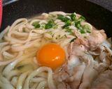 おでん.残り汁(リメイク)鍋焼きうどん作り方3写真
