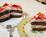いちごのココアケーキ作り方23写真