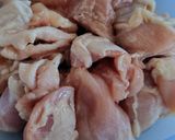 かぶと鶏肉の照り焼き作り方1写真
