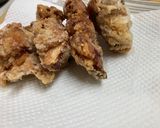 コツ：揚げ物を油切りする時は、立てる。作り方2写真