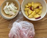 豚こまとさつまいものスタミナ炒め♩作り方1写真