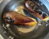 焼き茄子の梅しらす和え作り方3写真