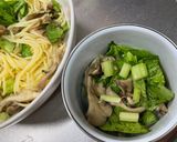 セロリの葉と舞茸とレモンの冷製パスタ作り方5写真