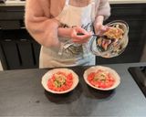 きゅうりとトマトのえのき梅和え作り方5写真