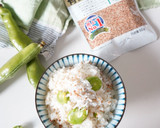 そら豆としらすのごま炊き込みご飯作り方6写真