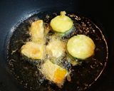色がきれい　青トロ茄子の天ぷら　下粉に米粉を使用作り方2写真