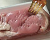 レンチン一発!肉縮まなぃ簡単楽ちん豚角煮作り方1写真