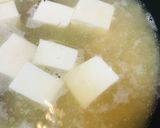 ミニ豆腐＆おとし卵の削り節味噌汁作り方1写真