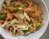 お一人様☆野菜たっぷりデリ風ウインナー丼作り方17写真