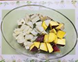 簡単野菜たっぷり！れんこんとさつまいもデリサラダ作り方7写真