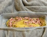 レンジで簡単　本格カルボナーラ（ツナ）作り方1写真
