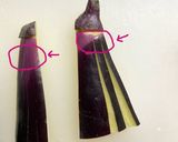 香り立つバジルの天ぷら　紫色茄子の天ぷら作り方4写真