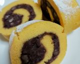 ★低糖質‼おからで作る粒あんロールケーキ作り方10写真