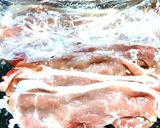 青梅塩麹漬け豚肉、新わかめ、三つ葉ソテー作り方1写真
