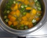 夏⛅の味噌汁❗南瓜オクラ☺(^q^)⛄☕作り方7写真