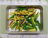 節約簡単夕飯！さつま芋と鶏胸肉の青椒肉絲中華弁当作り方8写真