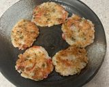 カニカマとごろごろ長芋のお焼き作り方6写真