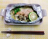柳金属の生ぽん酢で鮭ときのこのホイル焼き作り方5写真