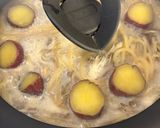 舞茸と焼き芋⭐︎豆乳クリーム⭐︎ワンパンパスタ作り方5写真