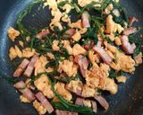 簡単昼食朝食！法蓮草卵のケチャップソテー作り方6写真