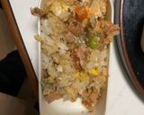 レンジ簡単梅クリームパエリア風味炒飯弁当作り方13写真