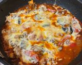 秋野菜とひき肉のチーズ焼き作り方7写真