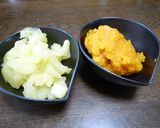 カボチャのきんつばwithりんご餡作り方1写真