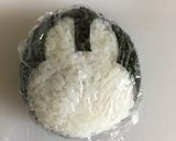 海苔を巻くだけ＊ミッフィーのキャラ弁作り方3写真