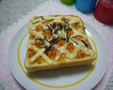 ＊味噌マヨで和風　　　鮭トースト＊作り方4写真