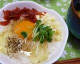 チーズと福神漬け入り納豆～あったかご飯に作り方7写真