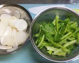 カブと葉っぱの和風炒め作り方1写真