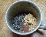 ちょっとラテ風!?黒胡麻きな粉豆乳ココア作り方1写真