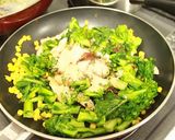 簡単　ササミ菜の花　甘辛風作り方4写真
