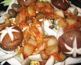 豚肉 野菜 茸のキム味噌煮込み作り方8写真