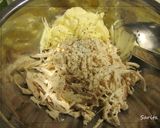 鶏胸肉とレタスのサラダ作り方4写真