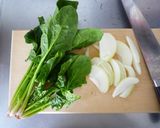 鮭とほうれん草のミルクスープ作り方1写真