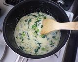 鮭とほうれん草のミルクスープ作り方6写真