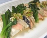 鮭と豆腐の蒸し物作り方4写真