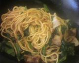 みそ醤油ダレのほうれんそう焼きそば作り方6写真