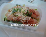 レンジで簡単！　ささみの梅チーズ蒸し作り方2写真