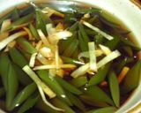 早採りワカメの茎の生姜醤油漬け作り方4写真