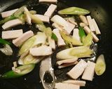 簡単 白ネギと鶏ハムのペペロンチーノ作り方5写真
