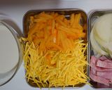 おうちパスタ♬菊＆柿のクリームパスタ♬作り方1写真