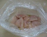 鶏むね肉で★こんがりパン粉焼き作り方1写真